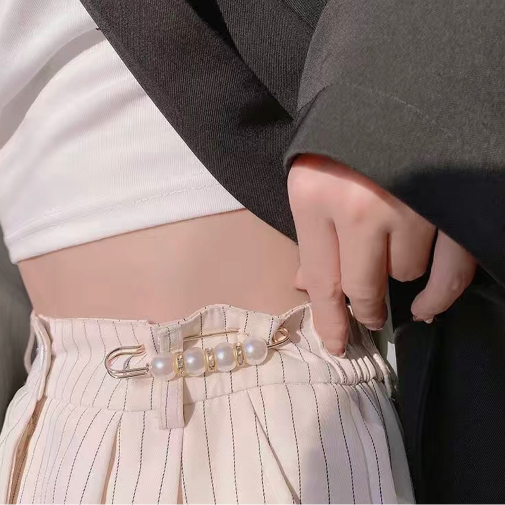 6pcs/set Faux Pearl Brooches For Women and Girls Pants Jeans Dress Clothes